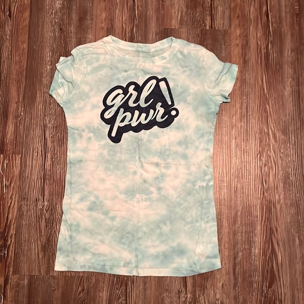 Blue and White Tie-Dye T-Shirt